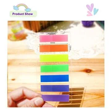 Colored Sticky Neon Flags Index Tabs Page Markers Highlight Strips Writable Labels Page for Marking and Highlighting, 4 Sets, 560pcs
