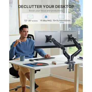 HUANUO Dual Monitor Stand for Ergonomic Setup