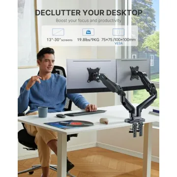 HUANUO Dual Monitor Stand for Ergonomic Setup