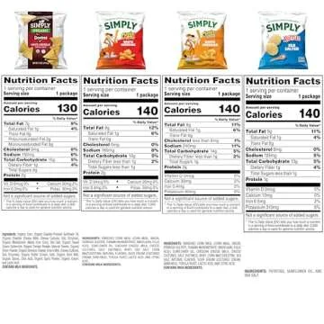 Simply, Variety Pack Snacks, 0.875 Ounce (Pack of 36)
