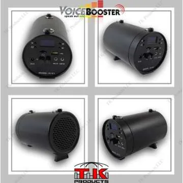 VoiceBooster Voice Amplifier & Mp3 Player 25watts Black MR-AK38 by TK Products,Portable, for Teachers, Coaches, Tour Guides, Presentations, Costumes, Etc.