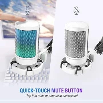 FIFINE A6T White USB Gaming Microphone for Streamers