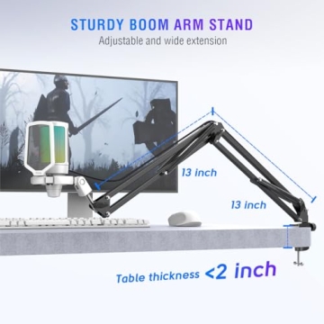 FIFINE A6T White USB Gaming Microphone for Streamers