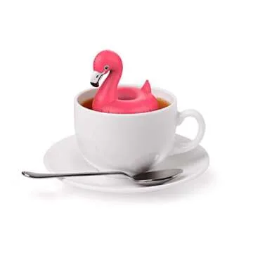 Genuine Fred, FLOAT TEA FLAMINGO, Flamingo Pool Float Reusable Tea Infuser, Pink, Fun Gift for Tea L...