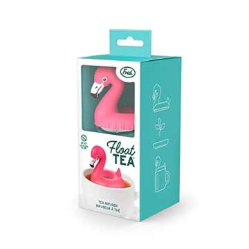 Genuine Fred, FLOAT TEA FLAMINGO, Flamingo Pool Float Reusable Tea Infuser, Pink, Fun Gift for Tea Lovers, Clever Kitchen Gadget