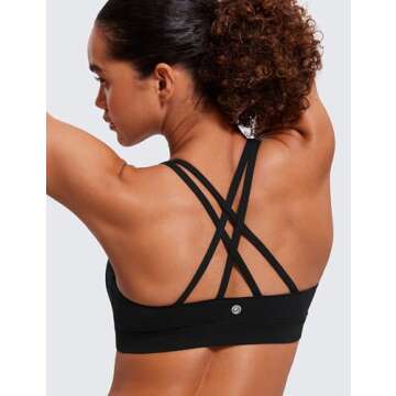 CRZ YOGA Women's Strappy Sports Bra for Yoga & Fitness