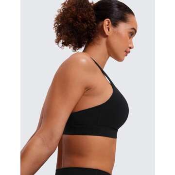 CRZ YOGA Women's Strappy Sports Bra for Yoga & Fitness