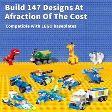 FUN LITTLE TOYS 1100 Piece Classic Bricks Building Toy Set Creative Play Set for Kids Boys and Girls 4-99