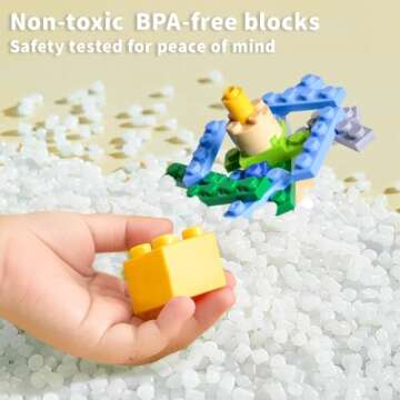 FUN LITTLE TOYS 1100 Piece Classic Bricks Building Toy Set Creative Play Set for Kids Boys and Girls 4-99