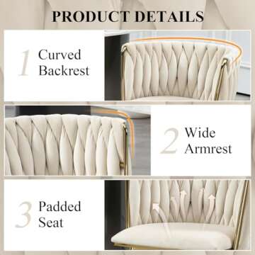 Stylish NIOIIKIT Velvet Dining Chairs Set - Elegant Comfort