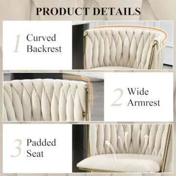 Stylish NIOIIKIT Velvet Dining Chairs Set - Elegant Comfort