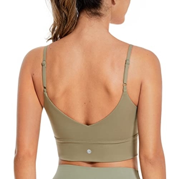CRZ YOGA Women’s Adjustable Longline Sports Bra - Medium Support