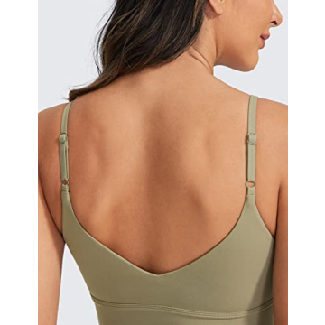 CRZ YOGA Women’s Adjustable Longline Sports Bra - Medium Support