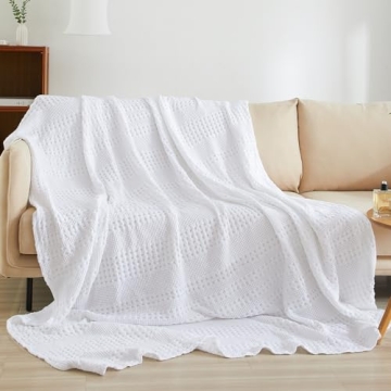 Luxury PHF Cotton Waffle Blanket for Year-Round Comfort