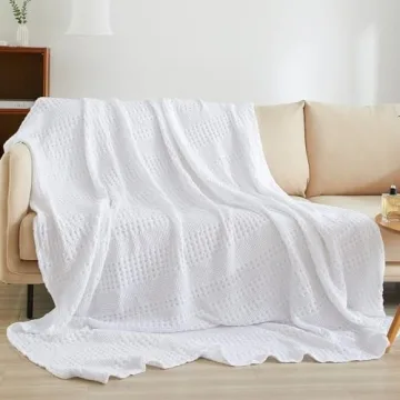 Luxury PHF Cotton Waffle Blanket for Year-Round Comfort