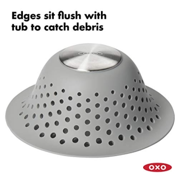 OXO Good Grips Silicone Shower Drain Protector for Clogs