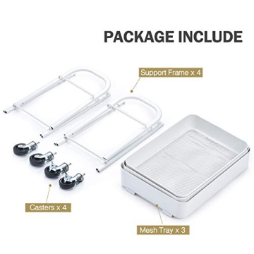 TOOLF 3 Tier Rolling Cart - Easy Assemble Utility Cart