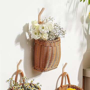 CRSWHA Natural Wood Wall Hooks,4 Pack Wall Mounted Wooden Coat Hooks,Modern Decorative Wooden Peg Hook for Entrance Wall,Heavy Duty Bag Hanger Hooks for Hanging Coats,Key,Towels,Purse(Oak Wood)