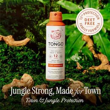 Grand Tongo DEET-Free Insect Repellent with Picaridin, The 12 Hour Protection, DEET Alternative - Citrus + Sandalwood