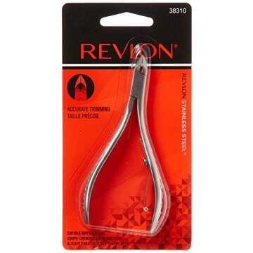 Revlon Half Jaw Cuticle Nipper: Precision Nail Care Tool for All