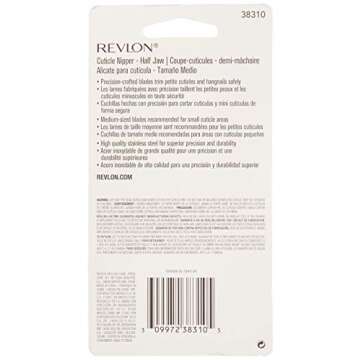 Revlon Half Jaw Cuticle Nipper for Precise Nail Care