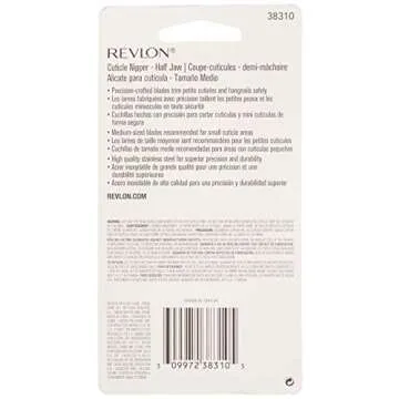 Revlon Half Jaw Cuticle Nipper for Precise Nail Care