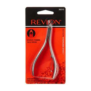 Revlon Half Jaw Cuticle Nipper for Precise Nail Care