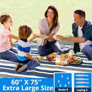 Scuddles Extra Large Picnic Blanket - Water-Resistant Home Essential