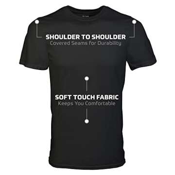 Gildan Men's Crew T-Shirts, Multipack, Style G1100, Black/Sport Grey/Charcoal (5-Pack), Small