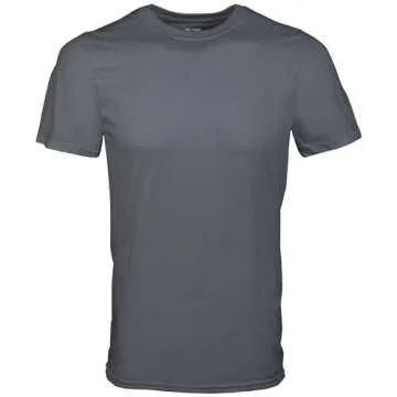 Gildan Men's Crew T-Shirts, Multipack, Style G1100, Black/Sport Grey/Charcoal (5-Pack), Small