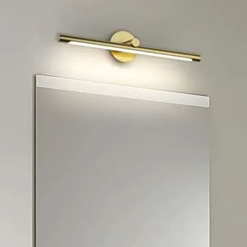 JUSHENG Picture Light Gold Gallery Light 24.21" Inch, Metal Painting Light Artwork Sconces Lamps 12W (70W Eqv.), Hardwired Connection, 3000K Warm White 840Lm LED Picture Lights for Paintings