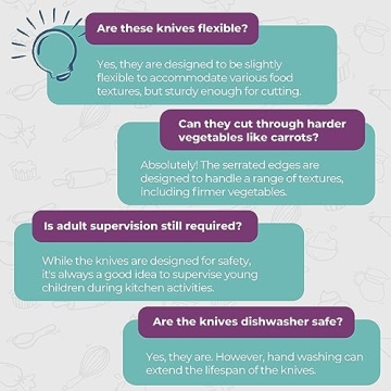 Tovla Jr. 3-Piece Kids Cooking Knife Set for Young Chefs