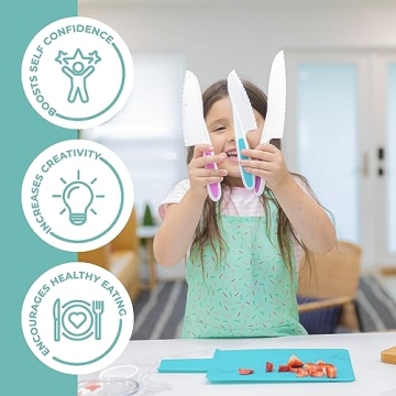 Tovla Jr. 3-Piece Kids Cooking Knife Set for Young Chefs