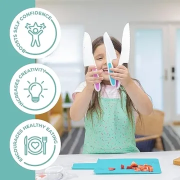 Tovla Jr. 3-Piece Kids Cooking Knife Set for Young Chefs