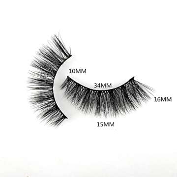 Newcally Fake Eyelashes Natural False Lashes Wispy Lashes 3D Cat Eye Look Light Volume Faux Mink Lashes 10 Pairs Pack