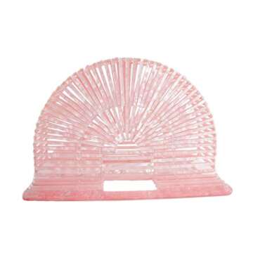 Stylish Bewaltz Summer Beach Acrylic Tote Bag Pink