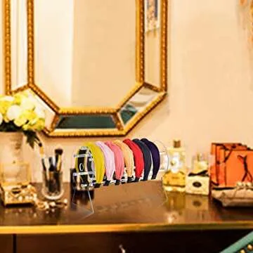 TOOPILAT Headband Holder,Hairband Display Stand, Clear Jewelry Organizer for Girl Women Gifts, The Perfect Headband Display Organizer