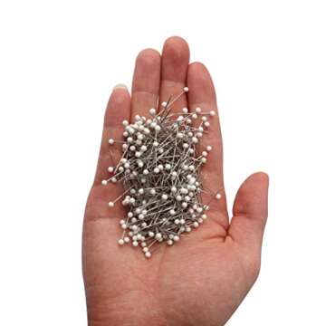 250 Glass Head Sewing Pins - Ideal for Quilting & Crafts