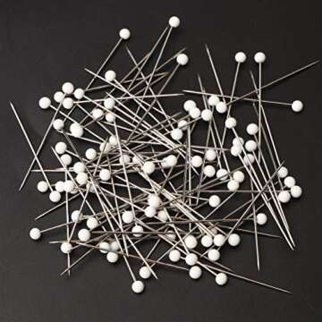 250 Glass Head Sewing Pins - Ideal for Quilting & Crafts