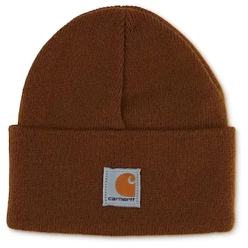 Carhartt Kids Knit Beanie Watch Hat in Carhartt Brown for Infants