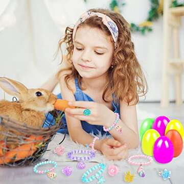 VLUSSO Easter Basket Stuffers with Colorful Bracelets