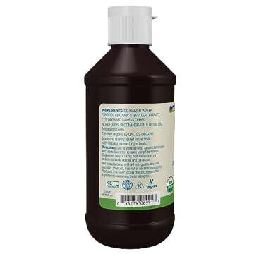 NOW Foods BetterStevia Organic Zero-Calorie Liquid Sweetener, Keto Friendly, Suitable for Diabetics, No Erythritol, 8-Ounce
