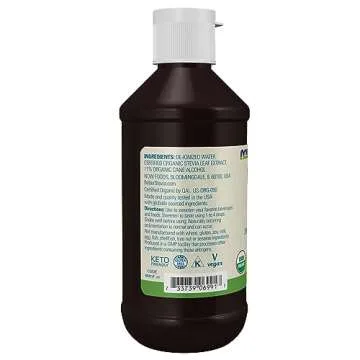 NOW Foods BetterStevia Organic Zero-Calorie Liquid Sweetener, Keto Friendly, Suitable for Diabetics, No Erythritol, 8-Ounce
