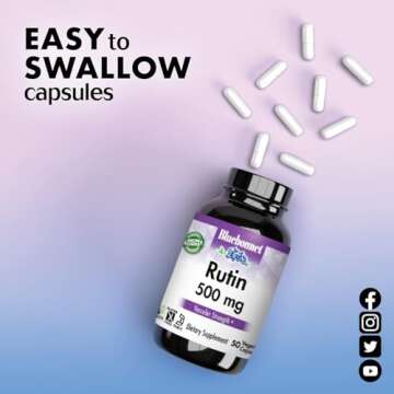 Bluebonnet Rutin 500mg Antioxidant Supplement - Plant-Based