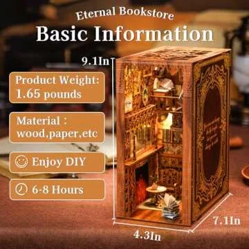Cutefun Book Nook Kit: DIY Miniature House with LED Light