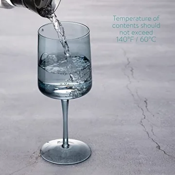 Stylish Navaris Blue Square Wine Glasses Set of 4