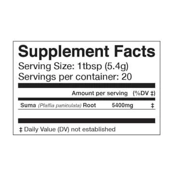 Suma Brazilian Ginseng Root Powder for Energy Support