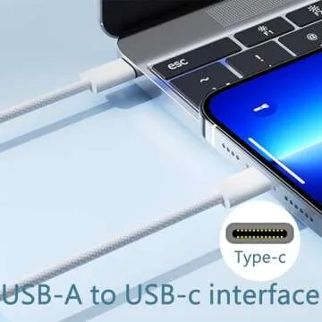 DTOL USB A to USB C Cable - Fast Charging & Data Transfer