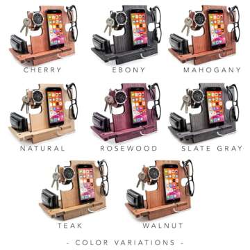 Gift for Him, Personalized Gift, Docking Station, Charging Station, Phone Dock, Cell Phone Stand, Desk Organizer, Engraved Docking Station