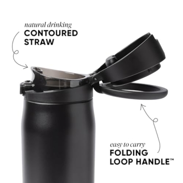 Simple Modern Mesa Loop Water Bottle with Straw | 24oz Cup Holder Friendly Insulated Stainless Steel...